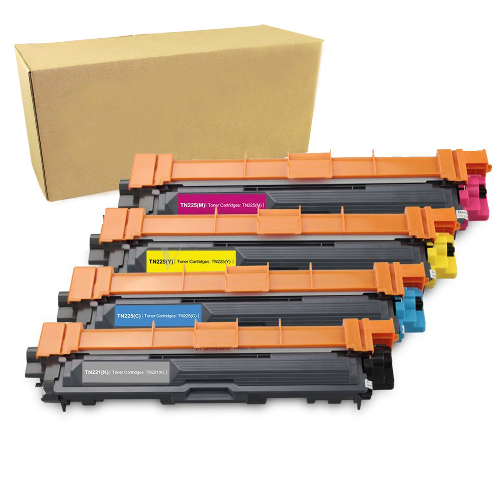 4 TN221 TN225 High Yield Toner Cartridge for Brother MFC-9130CW 9330CDW 9340CDW