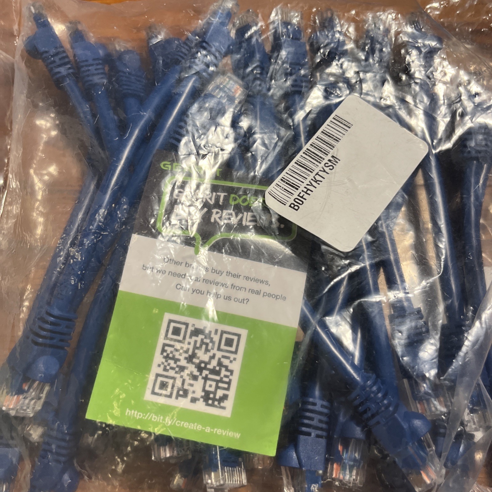 GearIt Cat 6 Ethernet Cable 0.5Ft Blue 0.5CAT6E-BLUE-24PK-FBA-COMV  24 Pack