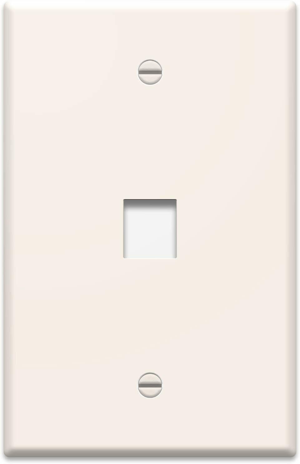 Legrand - On-Q WP3401LA 1Gang, 1Port Wall Plate, Light Almond