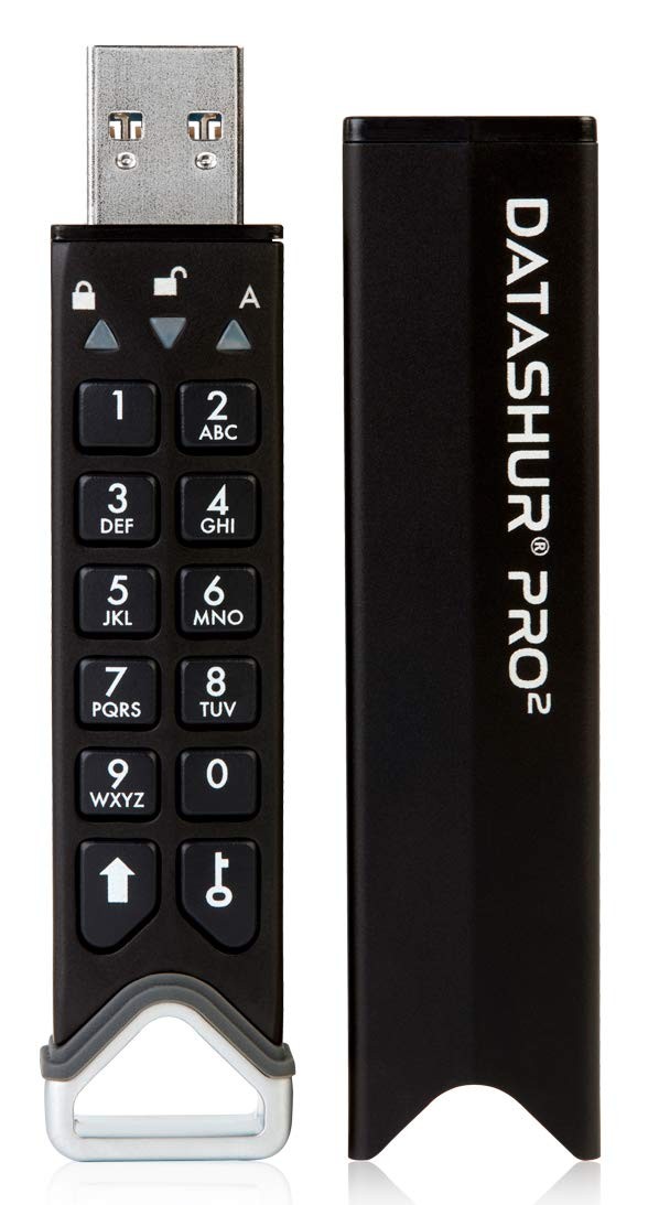 iStorage datAshur PRO2 8 GB Secure Flash Drive FIPS 140-2 Level 3 Certified Pass