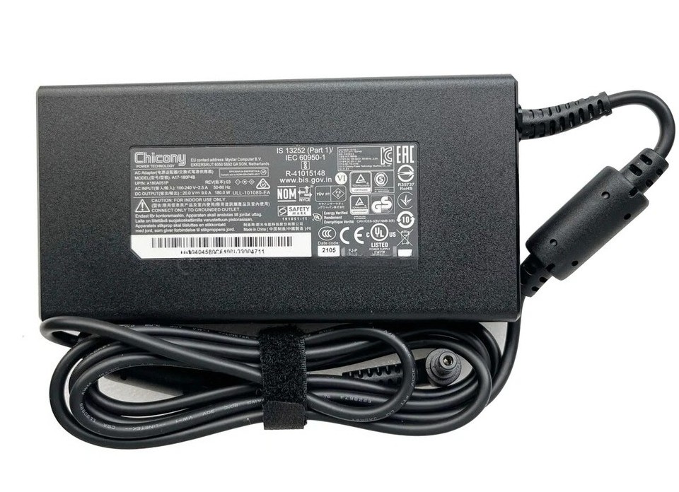 For Chicony 180W AC Adapter Charger For Gigabyte G6X 9KG 2024 20V 9A 5.5mm