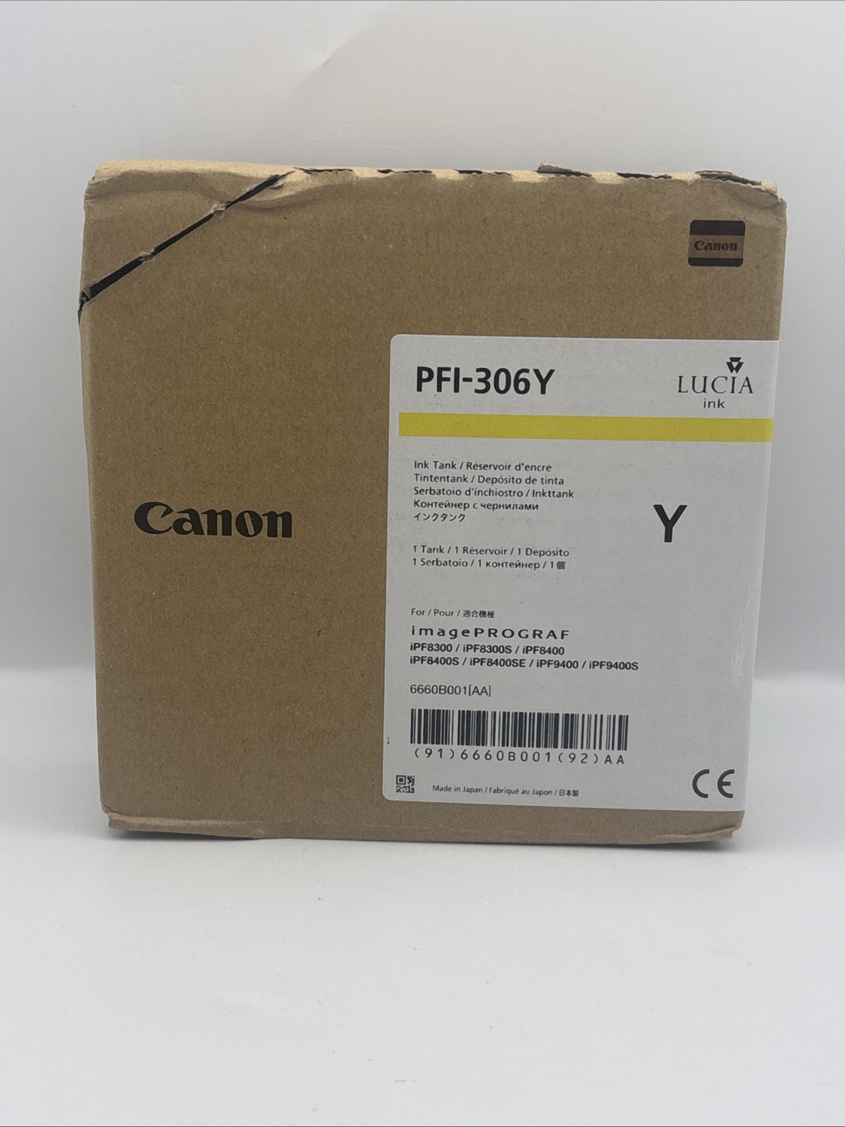 Canon PFI-306Y Yellow Ink Tank EXP 2023