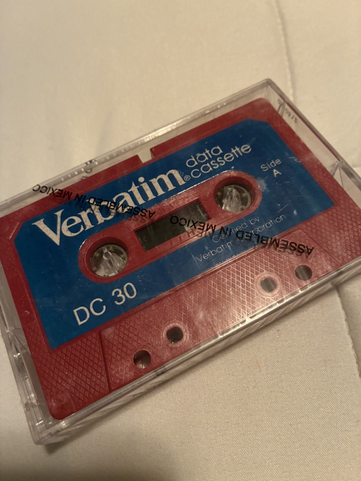 Vintage Verbatim DC 30 Data Cassette Tape & Plastic Case - New Sealed