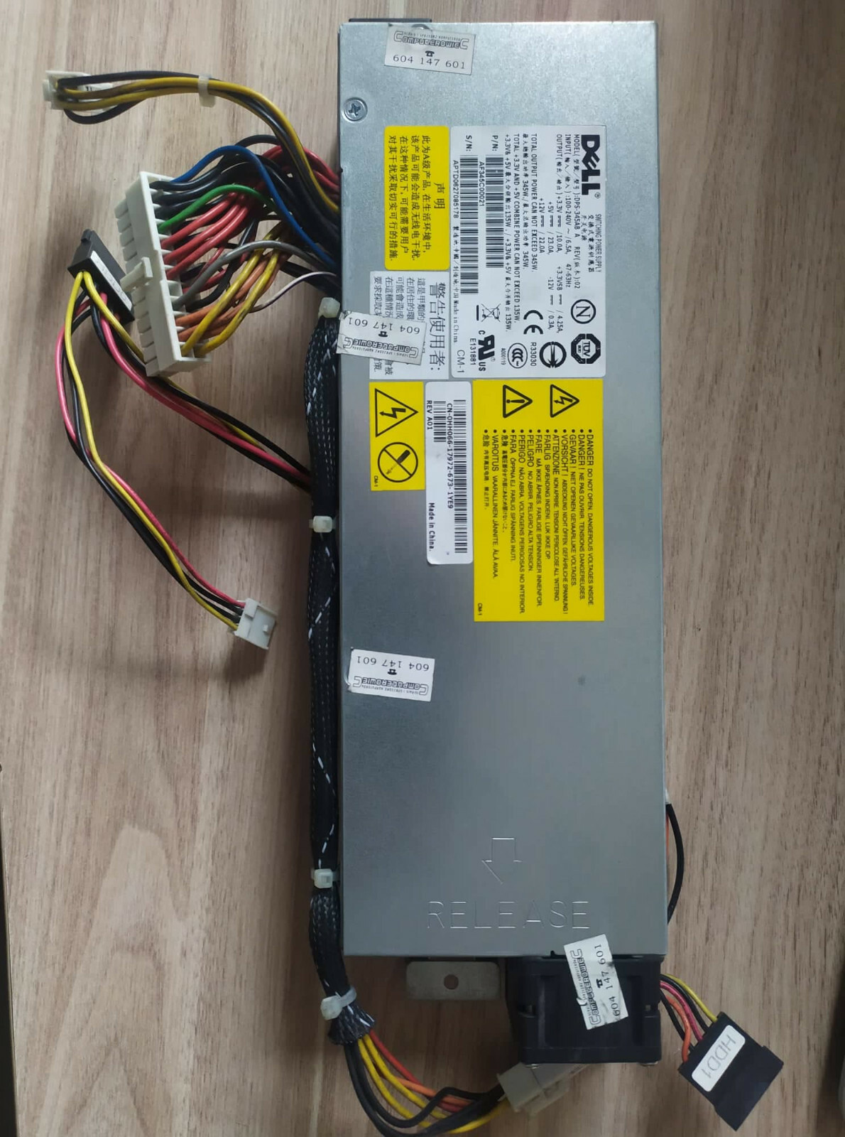 Dell DPS-345AB 345W Power Supply Unit 0XH225