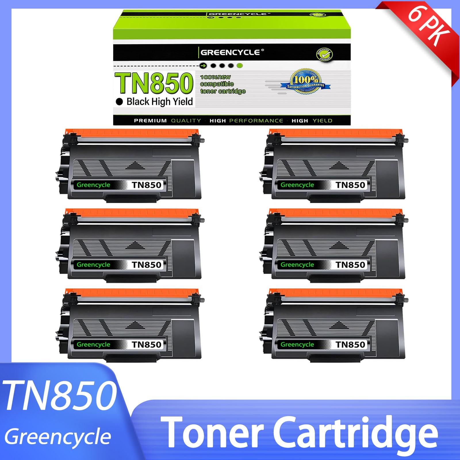 6PK TN850 Toner Cartridge for Brother TN-850 MFC-L5850DW MFC-L5800DW L5700DW