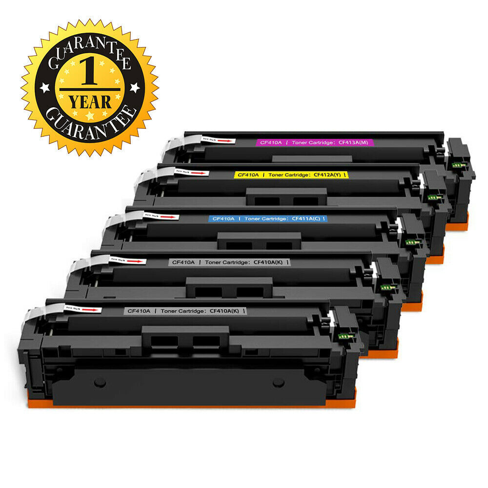 5PK CF410A 410A CF412A Toner Black Color Set for HP LaserJet Pro M477fnw M452dn