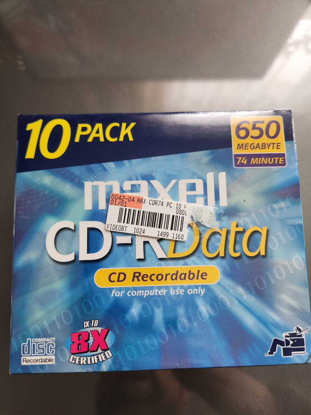 Lot Of 10 Maxell CD-RData CD Recordable, New Sealed CD-R
