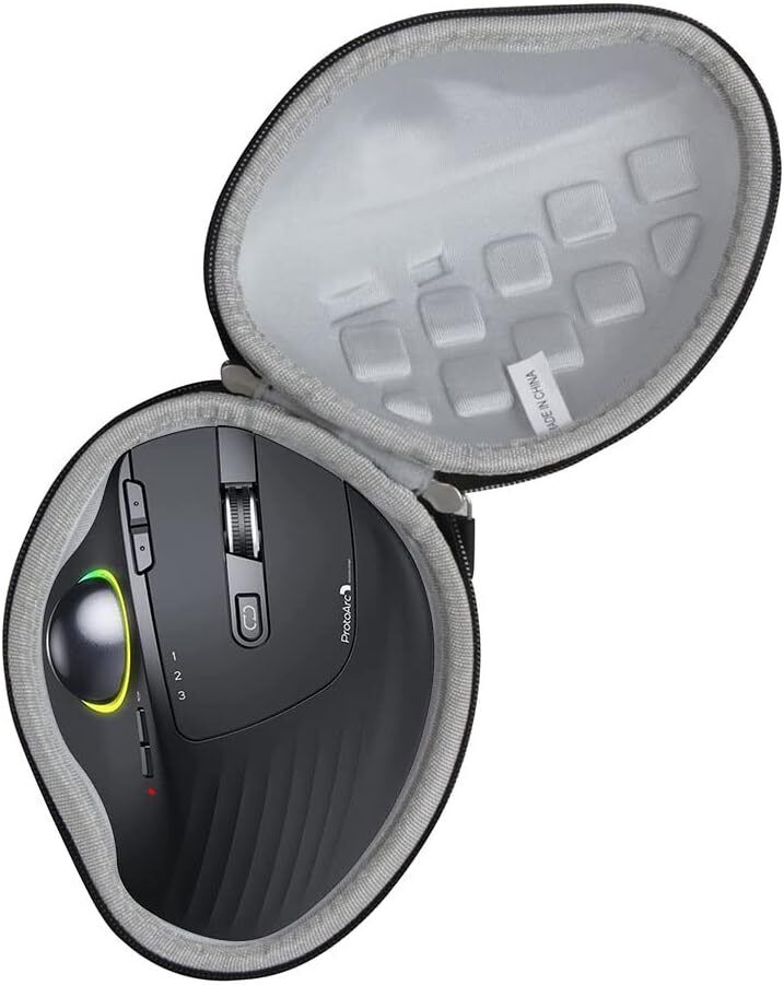 Hermitshell Hard Travel Case for RGB Wireless Trackball Mouse ProtoArc Black 