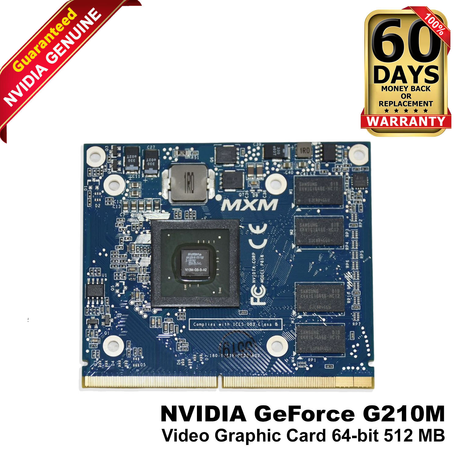 NVIDIA GeForce G210M Video Graphics Card 512 MB DDR3 64-bit 1500MHz VG.PCMG2.100