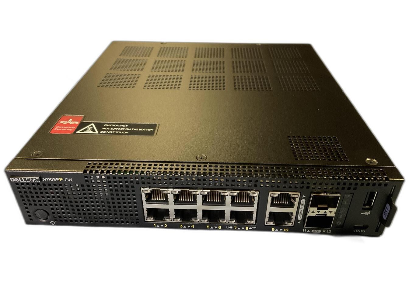 210-ARUK 0YXHXC Dell EMC N1108EP-ON PoE Switch 8 x 1GbE RJ45 2x GbE SFP