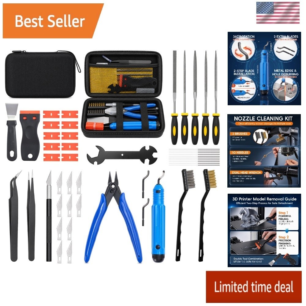 46-Piece 3D Printer Accessories, Tool Kit for Cleaning & Removal