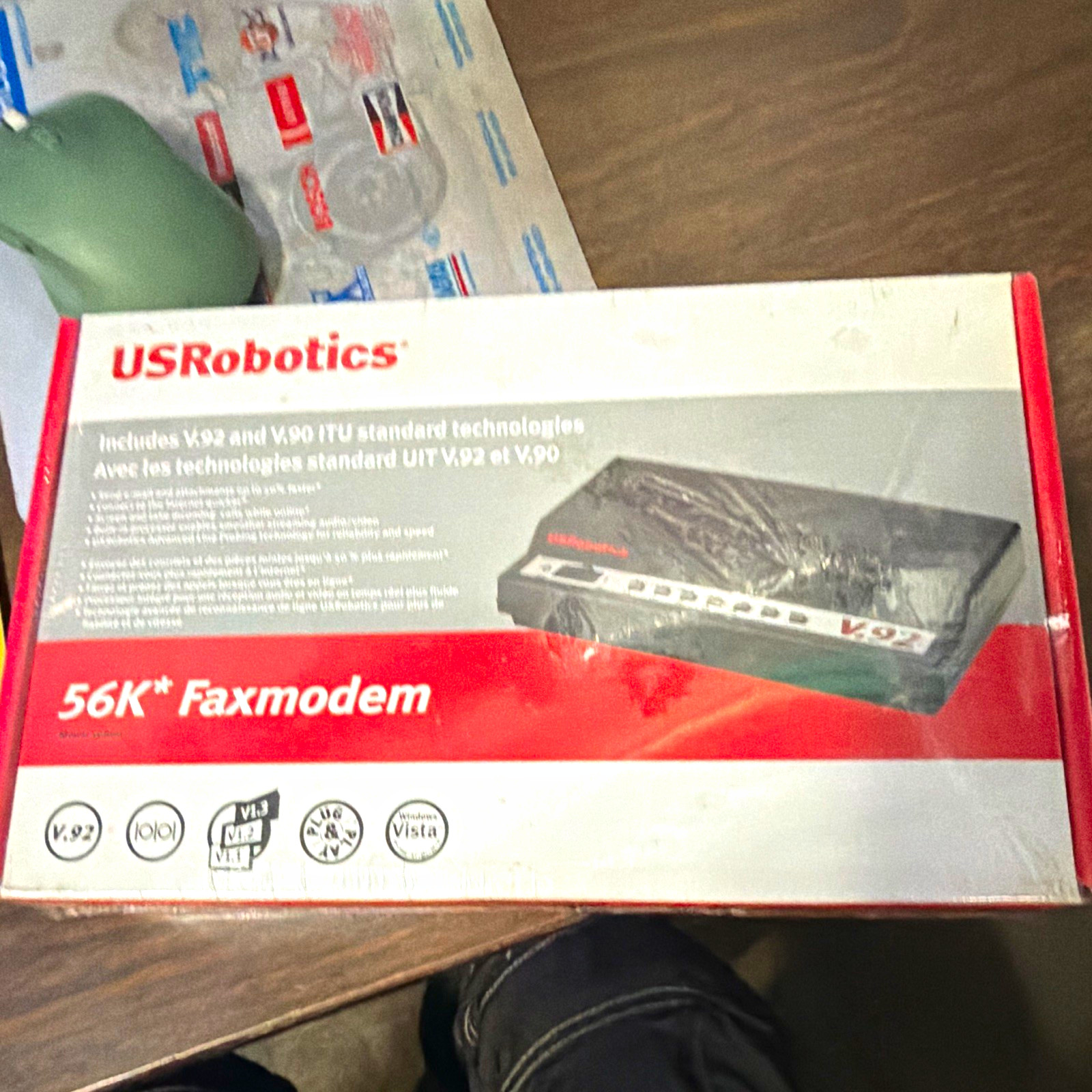 USRobotics 56K Faxmodem External Dial-Up Modem Model 56K Faxmodem V.92 V.90