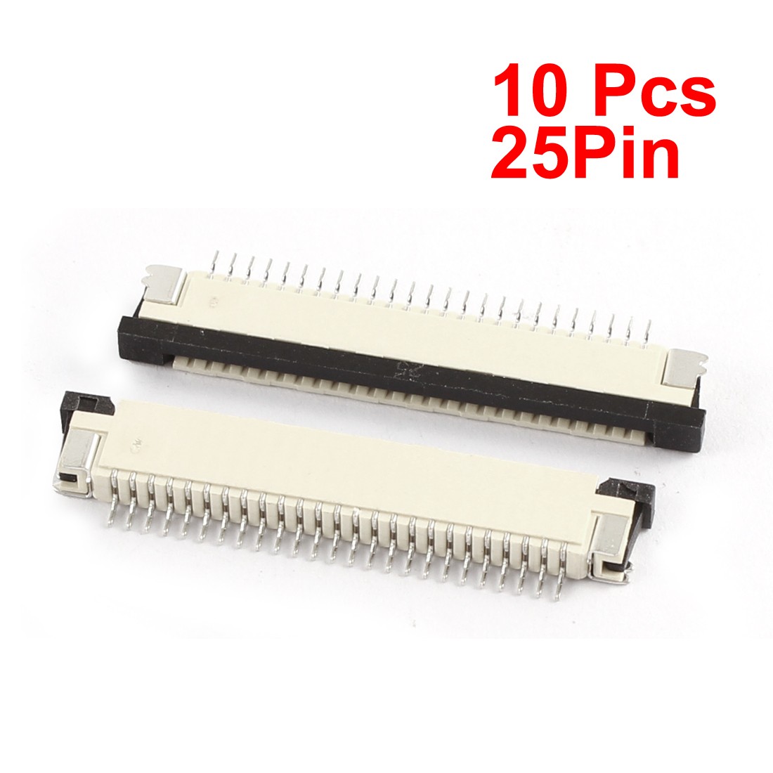 10Pcs Bottom Port 25Pin 1.0mm Pitch FFC FPC Ribbon Sockets Connector