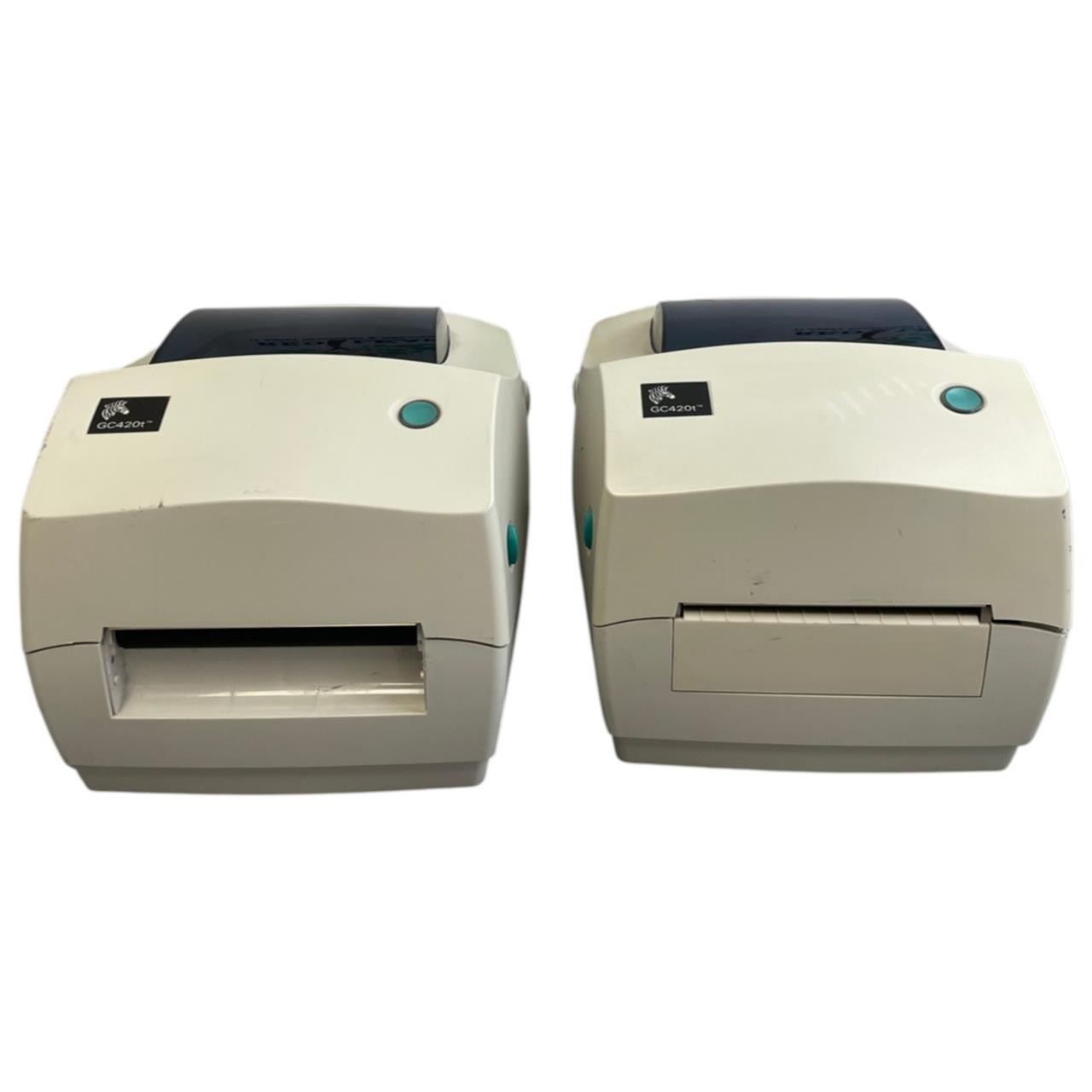 Lot of 2 | Zebra GC420T Direct Thermal Label Tag Printer GC420-100511-000