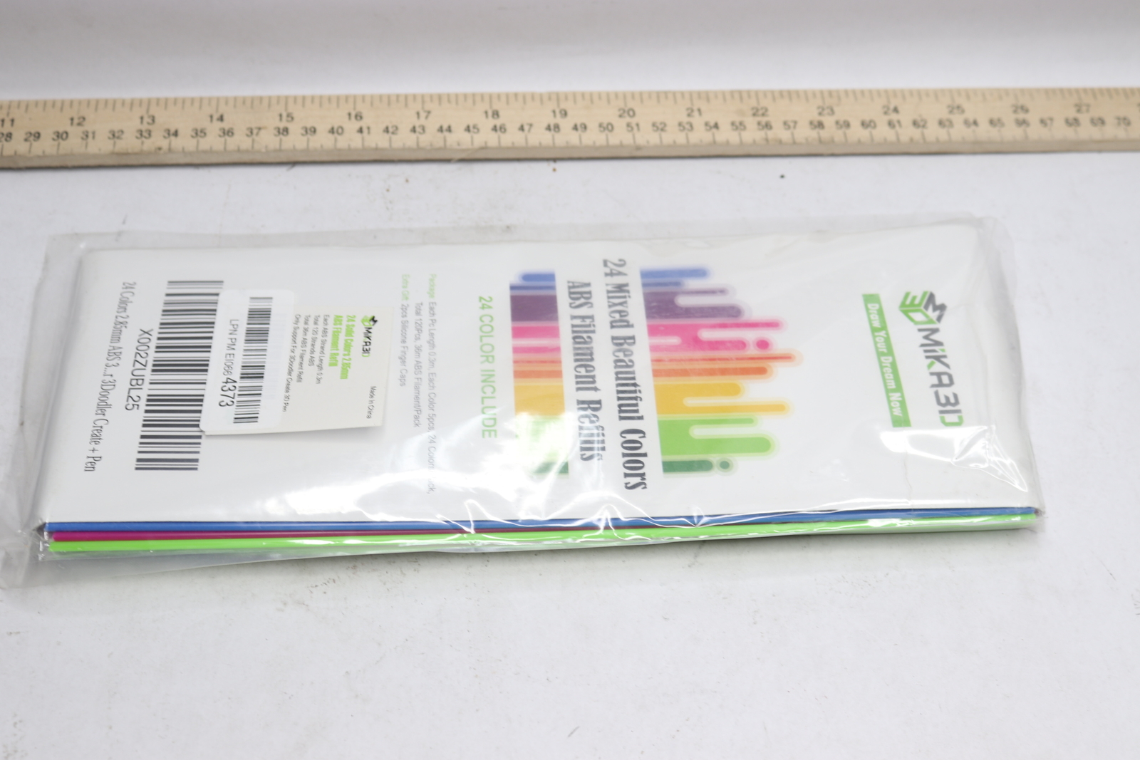 Mika3D (120-Pk) 3D Printing Pen Filament Refill Multicolor ABS 0.3m 