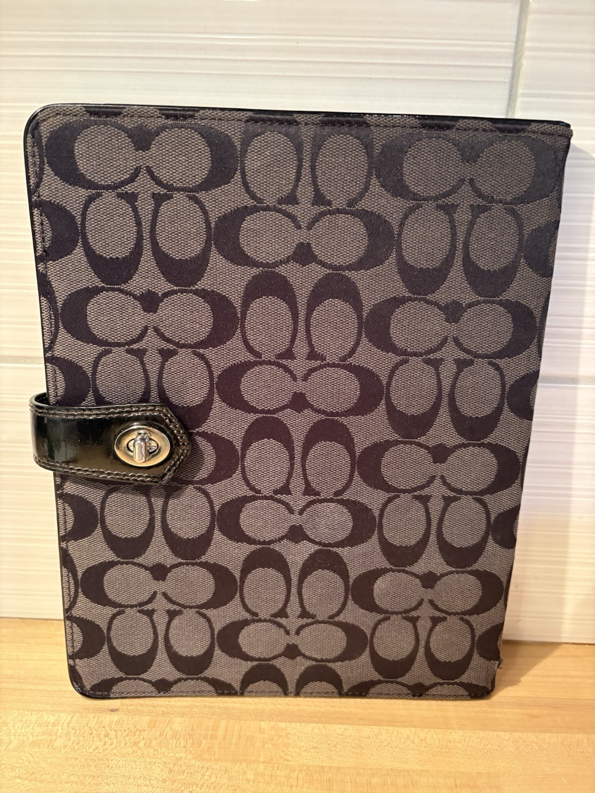 Vintage Coach Signature Canvas Tablet/iPad Case Black