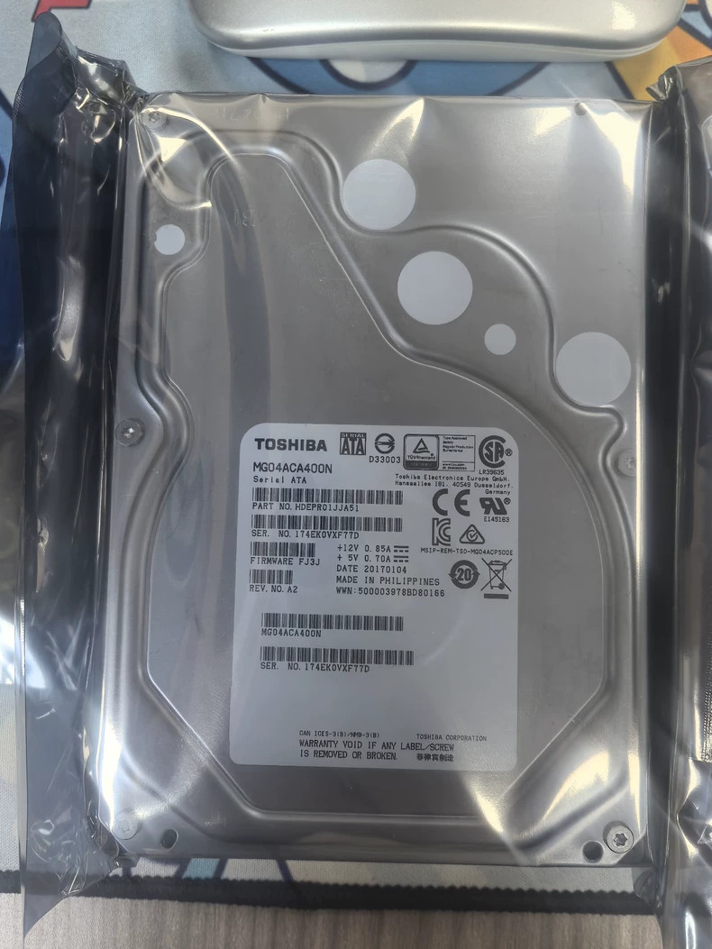 MG04ACA400N Toshiba 4TB 7.2K RPM 6Gb/s 3.5" SATA HDD Hard Drive