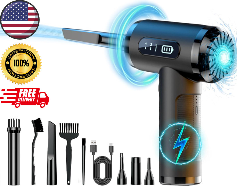 Compressed Air Duster,Dust Cleaner for Car,Computer,Keyboard,Camera,Desk,Lapt...