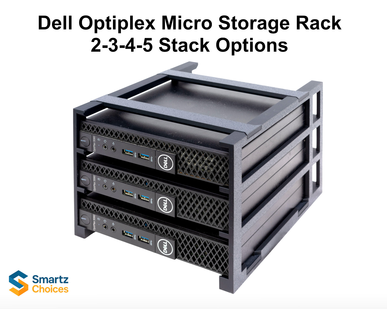 Storage Stacking Rack for Dell OptiPlex Micro PCs – 2–5 Stack Options