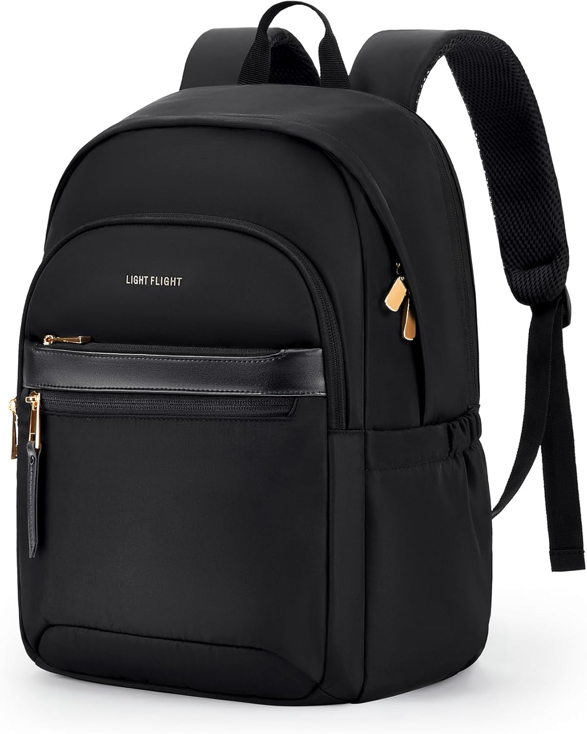 LIGHT FLIGHT Travel Backpack for Women, 15.6 Inch Laptop Backpack, Black