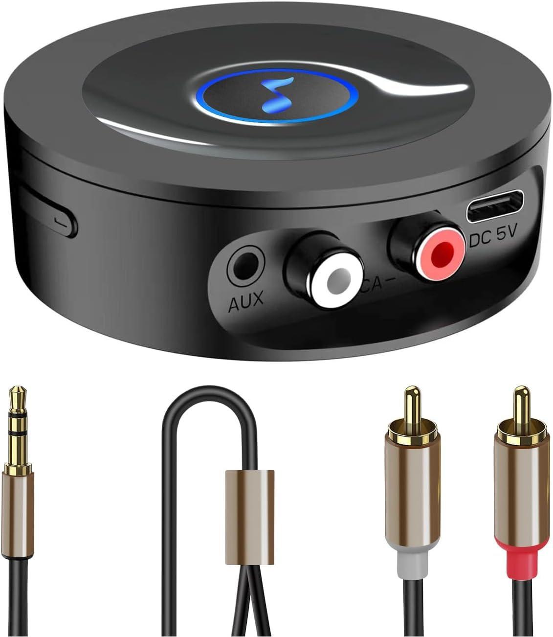 Bluetooth 5.2 Receiver for Home Stereo AUX Adapter for HiFi Music Streaming, ...