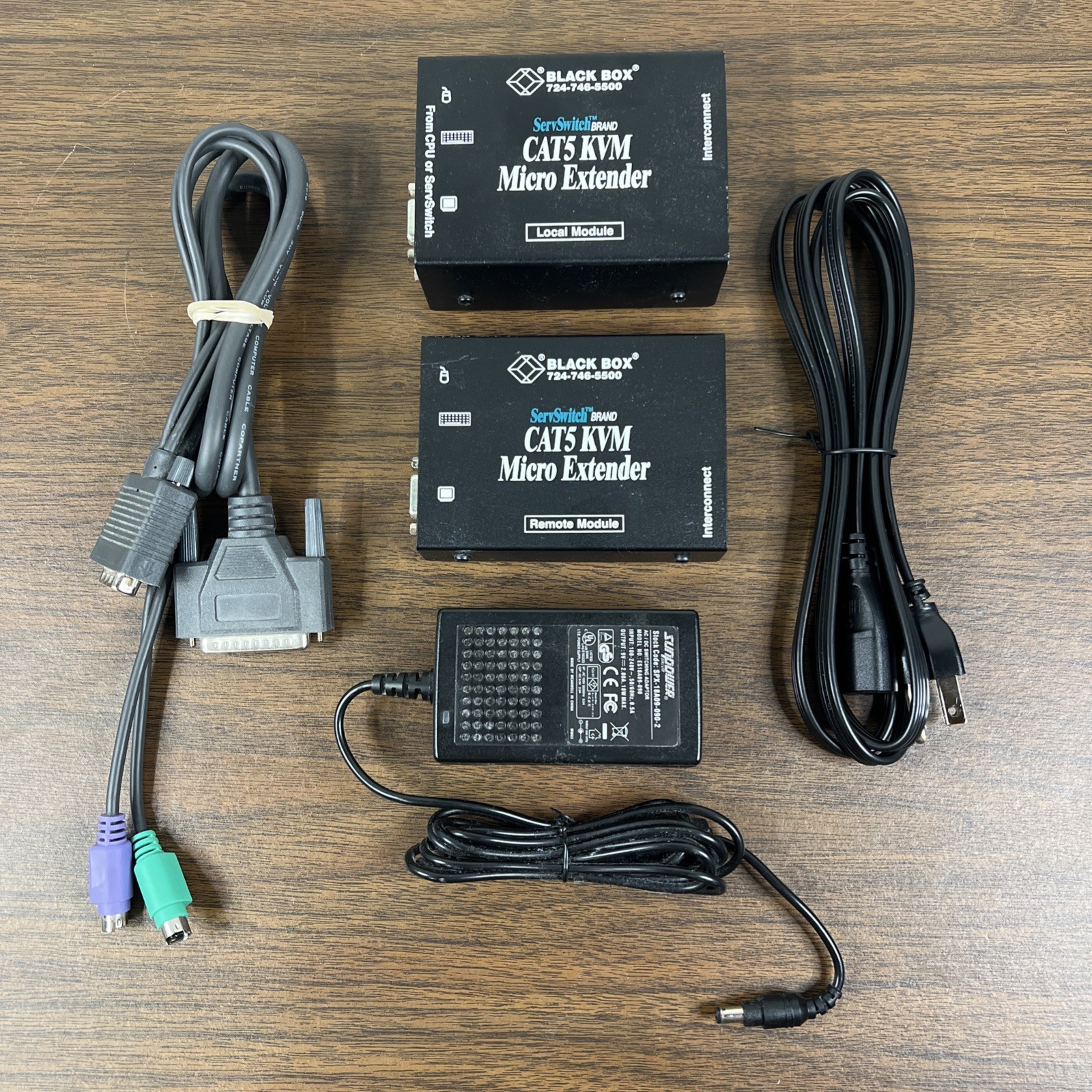 BLACK BOX SERVSWITCH CAT5 KVM MICRO EXTENDER ACU3009A LOCAL & REMOTE MODULE