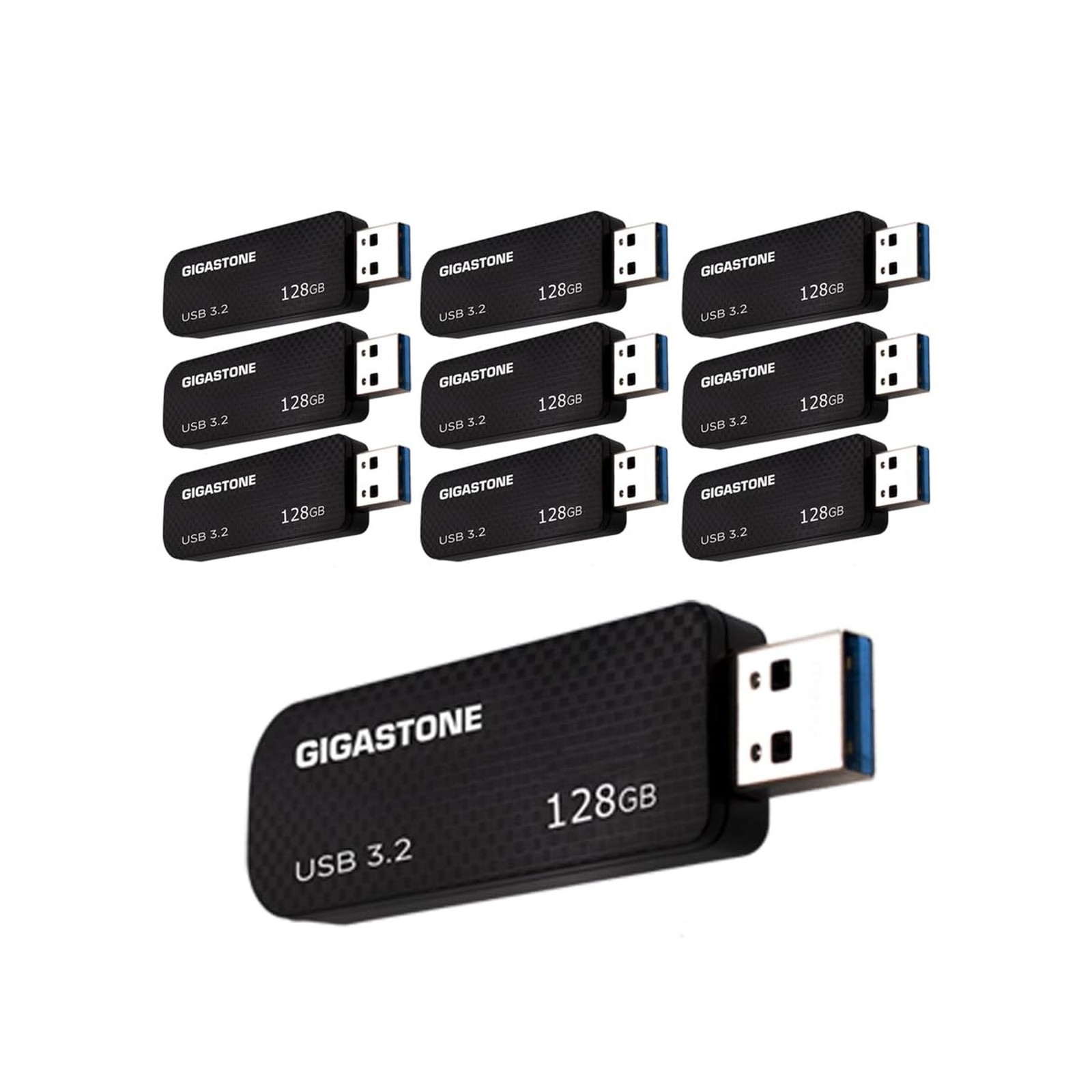 GIGASTONE 128GB Flash Drive (10 Pack) Z30 USB 3.2 Gen 1, 100MB/s Ultra Fast, ...