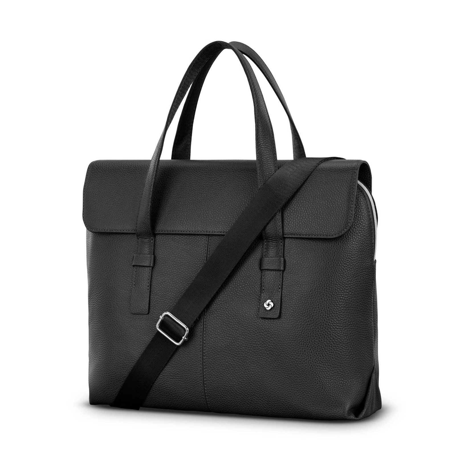NEW Samsonite Mobile Solution 2 Leather Convertible Brief - Black