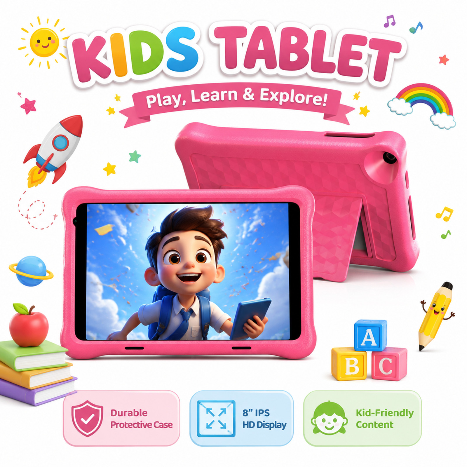 Kids Tablet 7/10 inch Android Tablet 32/64GB Shockproof PC Laptop Touchscreen