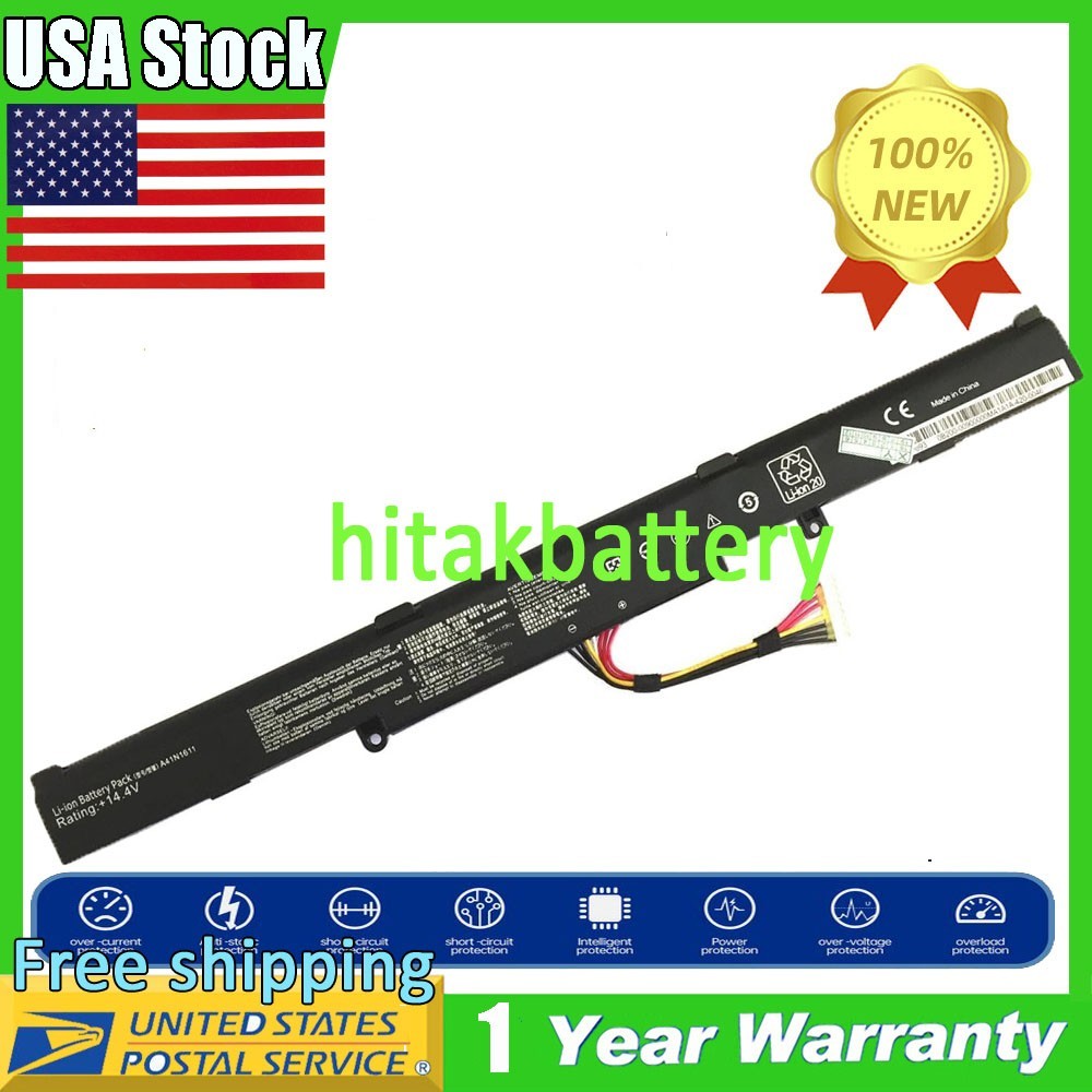 Battery For ASUS ROG Strix GL753V GL753VD GL753VE A41N1611 4ICR19/66 A41LK5H USA