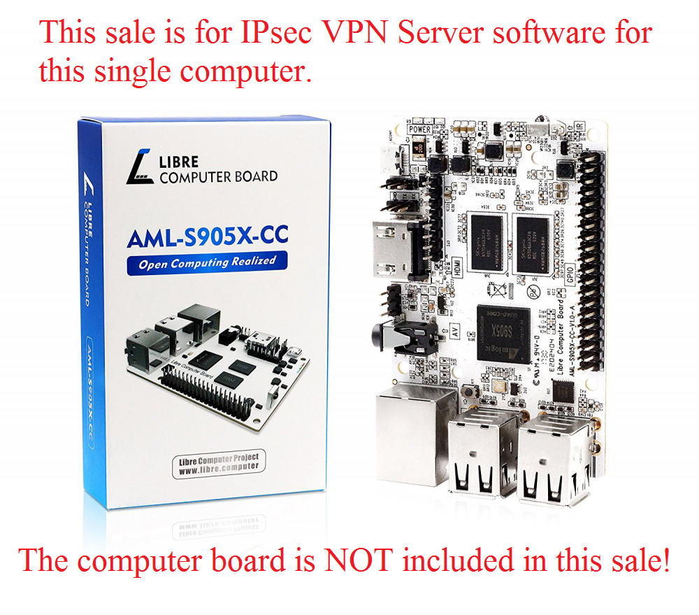IPsec VPN server image for Libre Computer AML-S905X-CC Le Potato Board full sped