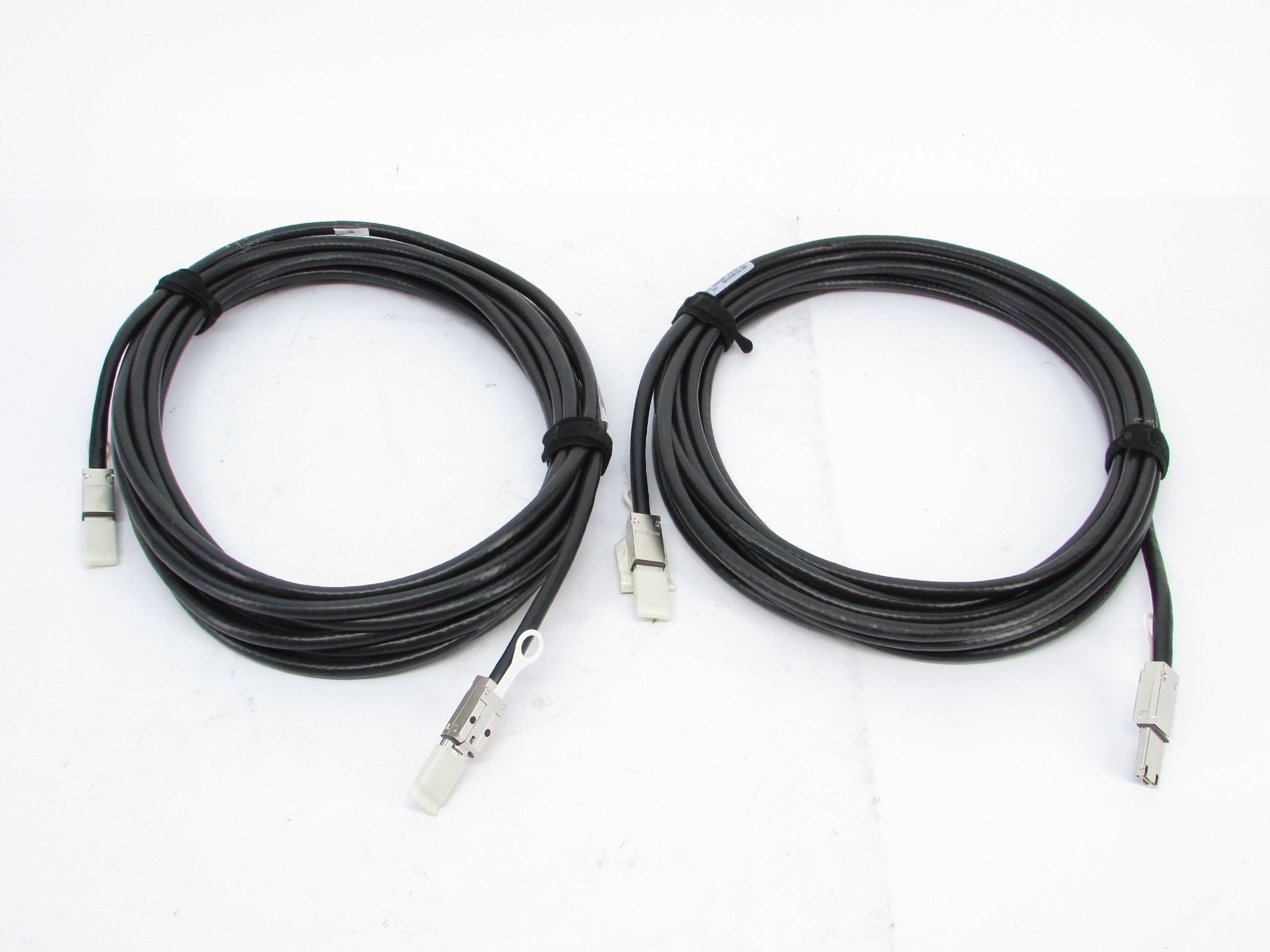 2x EMC 038-003-658 Mini SAS to Mini SAS SFF -8088 Black 10m Cable Lot of 2