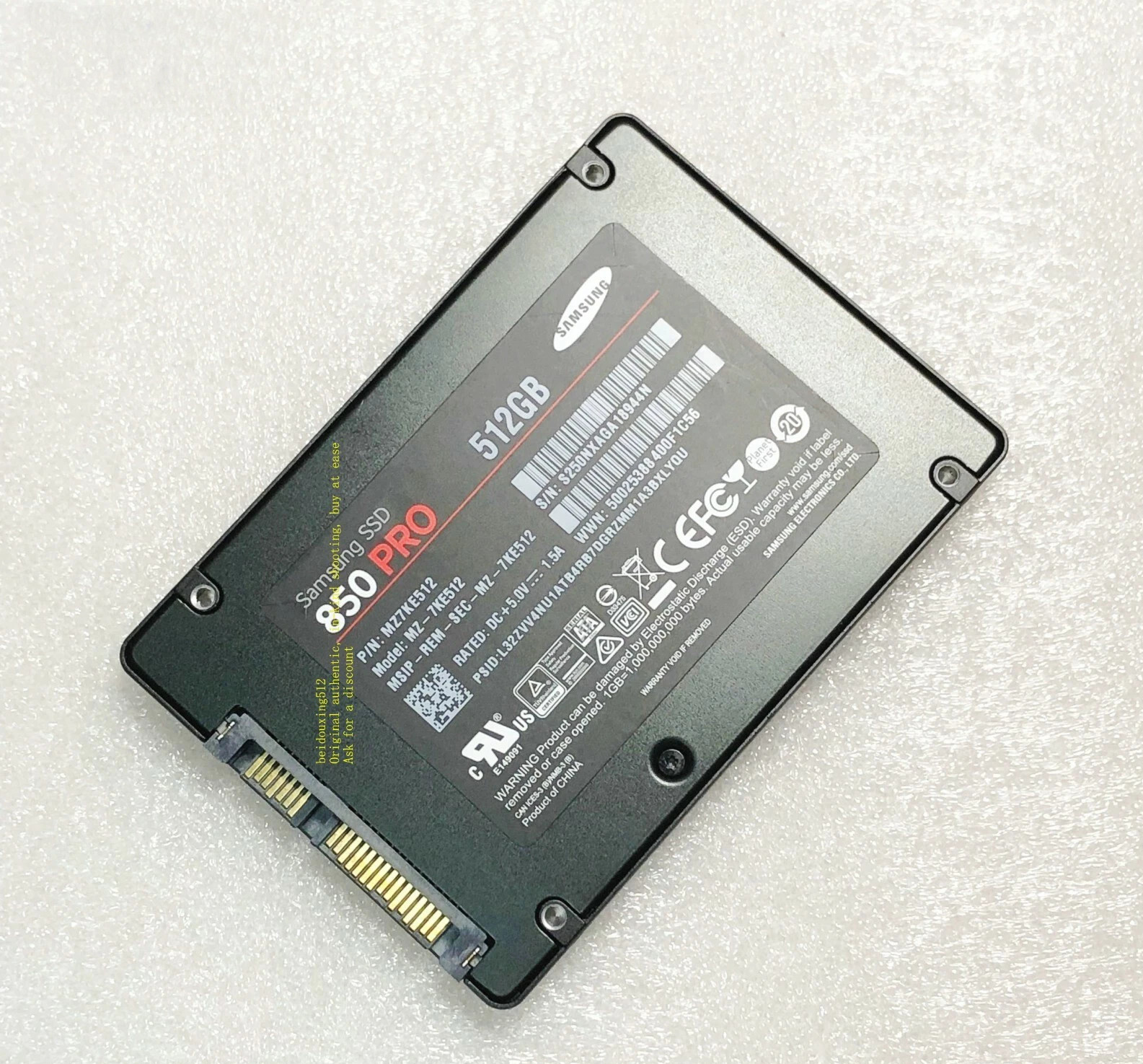 Samsung 850 Pro MZ-7KE512 512GB 2,5 "SATA III SSD 6,0 Gb / s