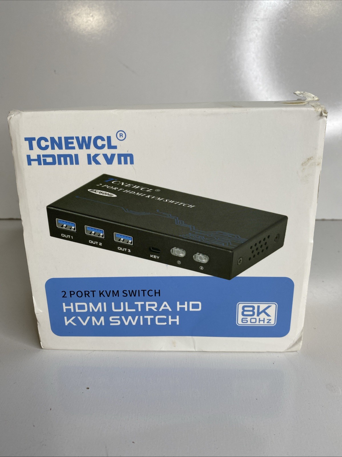 TCNEWCL  HDMI Displayport KVM Switch 2 PC 2 Monitor 8K@60Hz DP 1.4 HD...