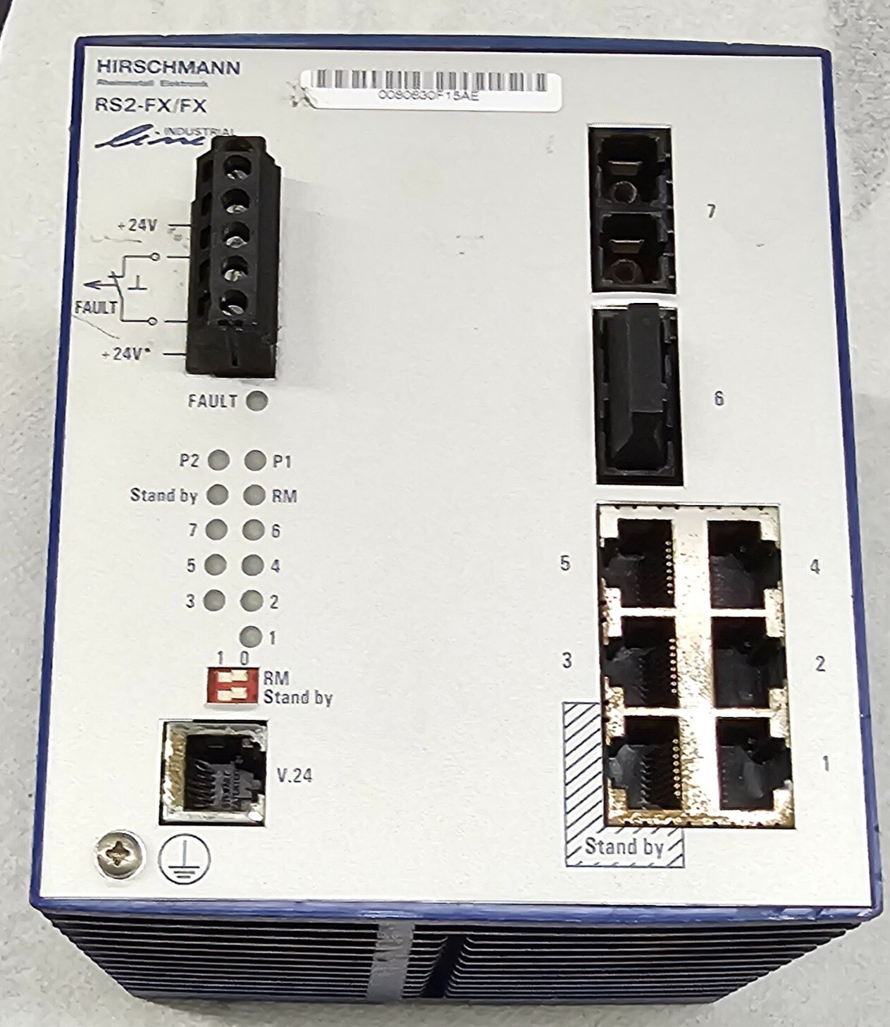 * Hirschmann RS2-FX/FX Rail Switch 24VDC Industrial Line