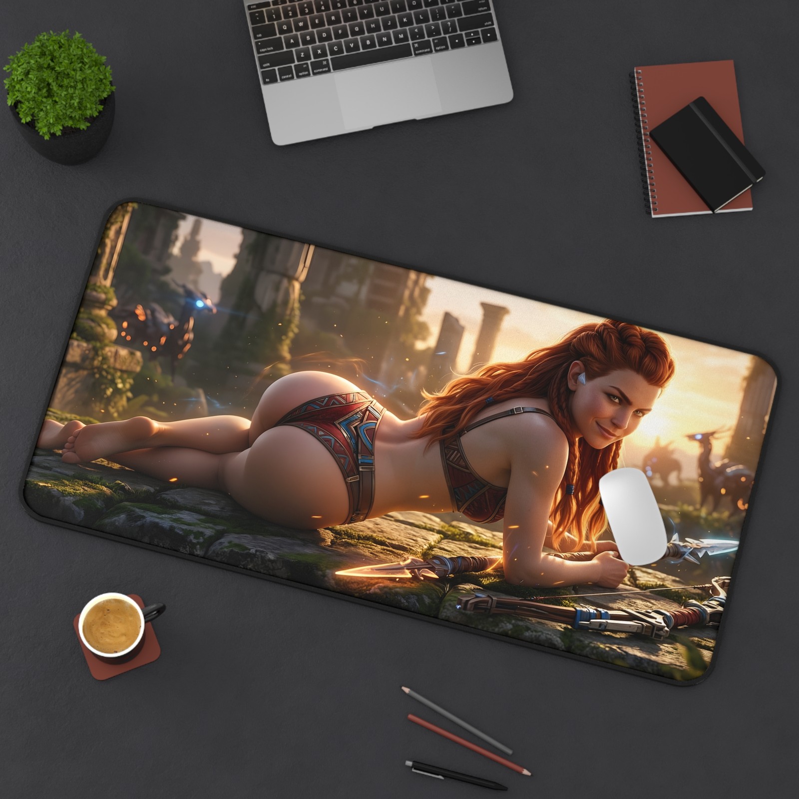 Aloy Desk Mat Computer Desk Mat Horizon Zero Dawn Desk Pad Gamer Gift Decor