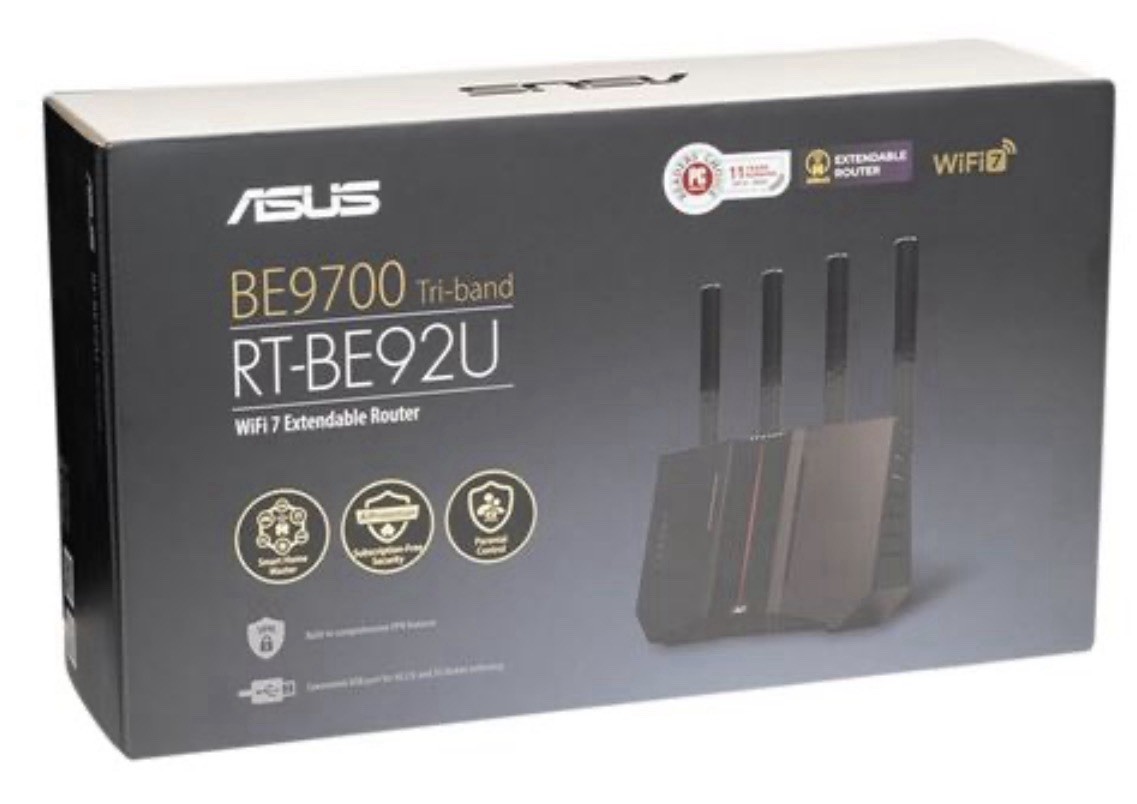 ASUS - RT-BE92U BE9700 Tri-Band Wi-Fi 7 Router - Black