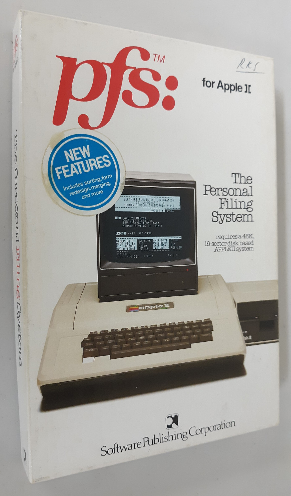 PFS: Personal Filing System by Software Publishing for Apple II+IIe, c,IIgs 1983