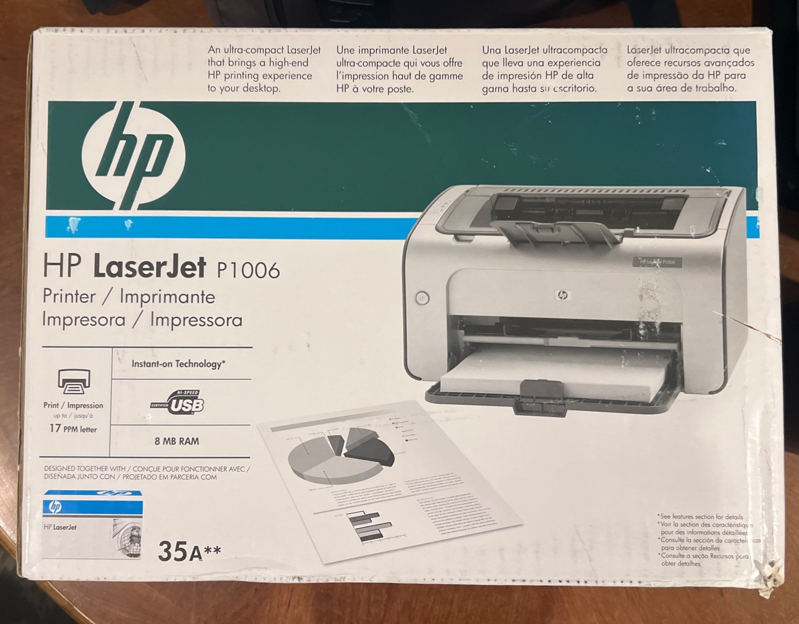 HP LaserJet P1006 laser printer (CB411A) New In Box Sealed Contents