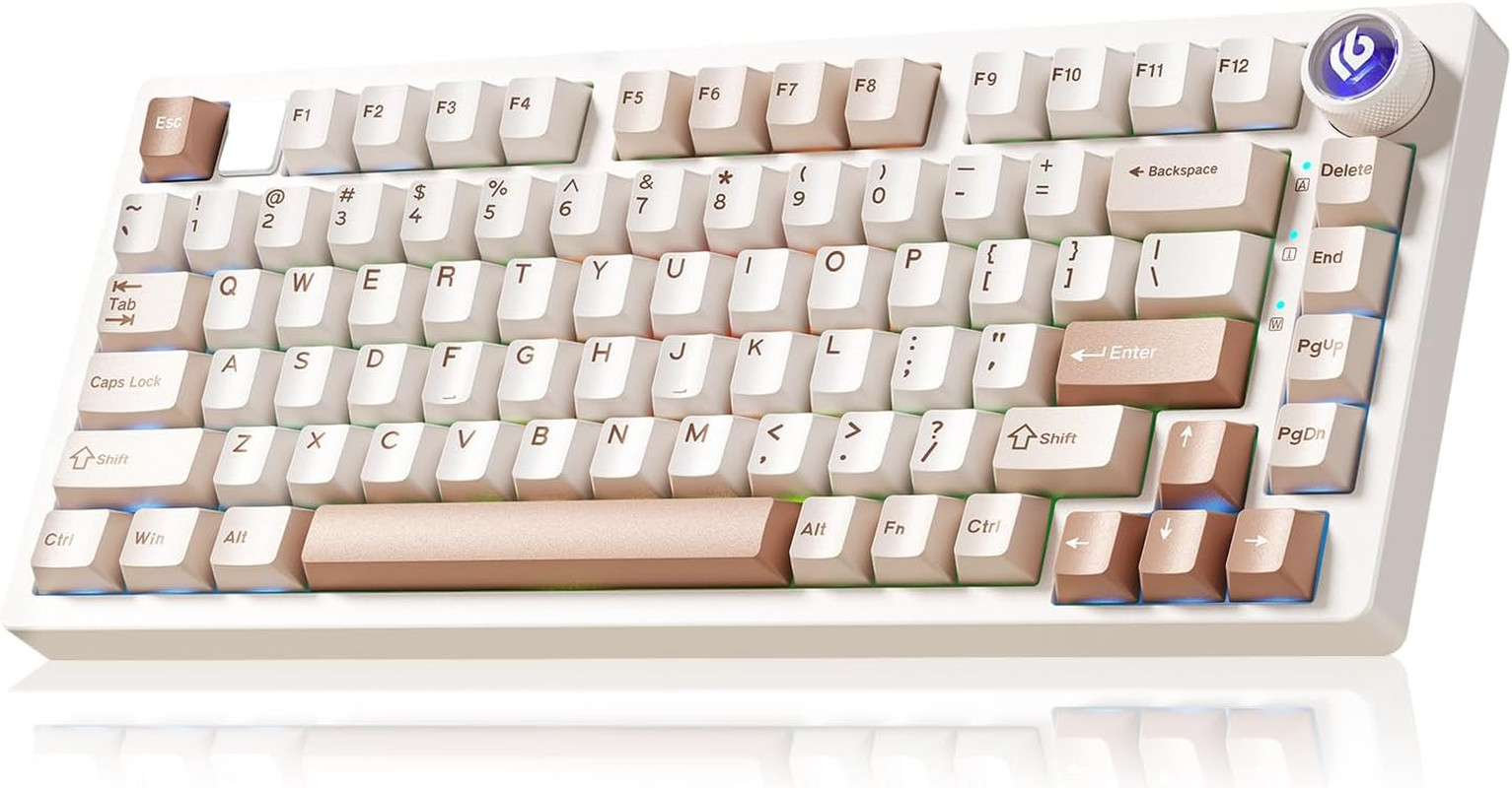 Hi75Cpro Mechanical Keyboards, RGB Backlit Tri-Mode Bt5.0/2.4Ghz/Usb-C Gaming Ke