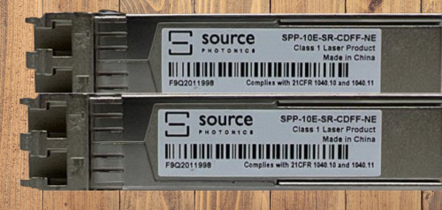 2  Source Photonics SPP-10E-SR-CDFF-NE  SFP Transceiver Modules
