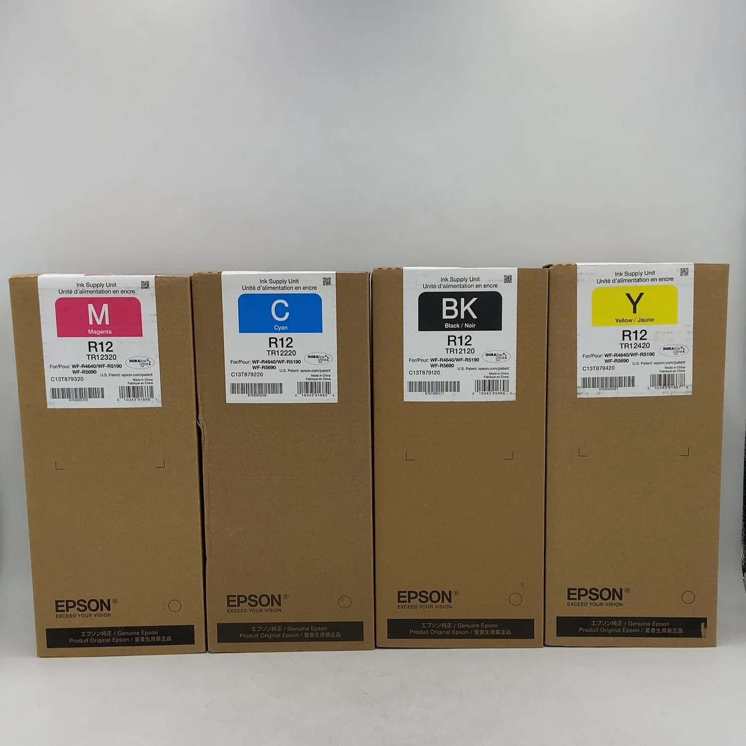 New Epson R12 41AE6740G Black, Yellow, Cyan and Magenta Ink Cartridges