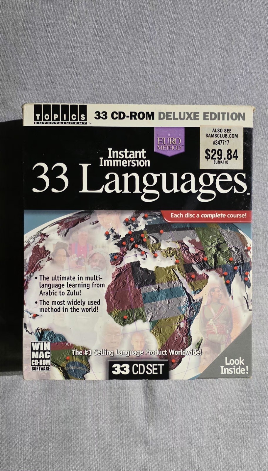 Instant Immersion 33 Languages Deluxe Edition 33 CD-ROM Set New Sealed Topics