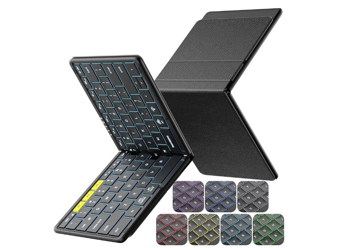 Samsers foldable bluetooth keyboard with stand & travel bag #265