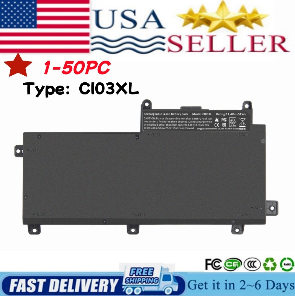 LOT Battery CI03 CI03XL for HP ProBook 640,645,G2 650,655 G2 HSTNN-UB6Q 51Wh