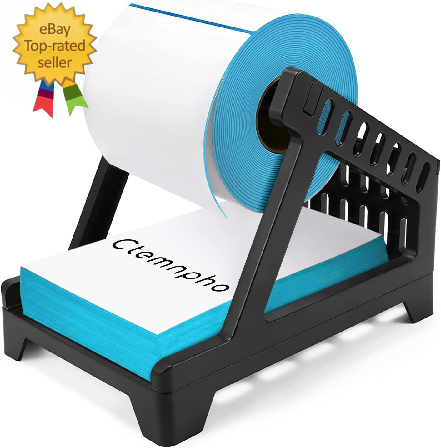 Large Label Holder for Rolls and Fan-Fold Labels, Basket, Stand Desktop Printer