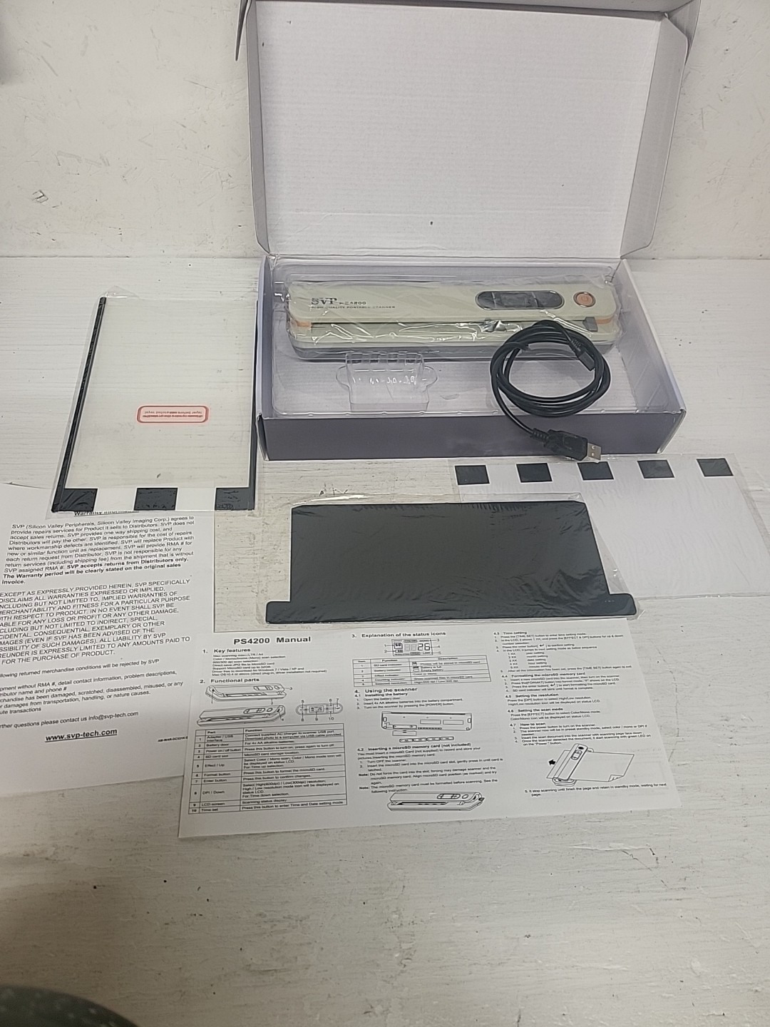 SVP PS4200 High Quality Portable Scanner No Disc