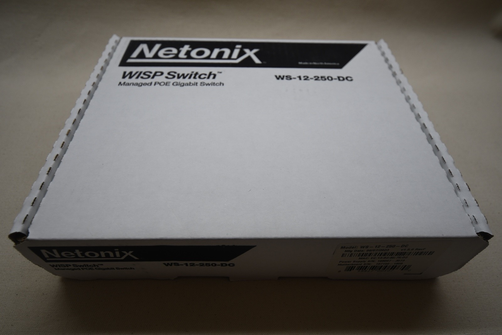 Netonix WS-12-250-DC 12 Port Rack Mountable Ethernet Switch