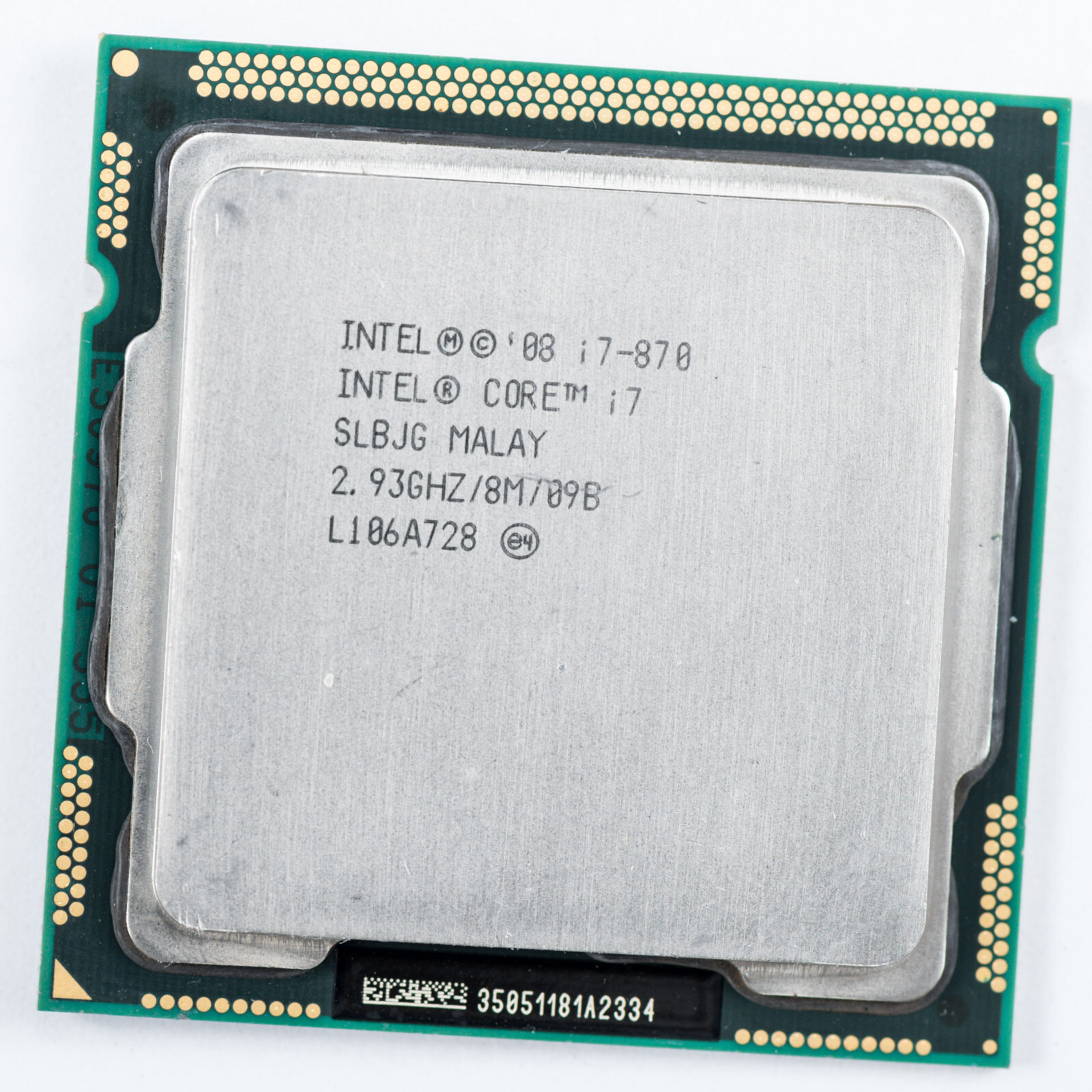 Intel Core i7-870 SLBJG LGA1156 2.93GHz Quad Core Processor Lynnfield 95W 8MB
