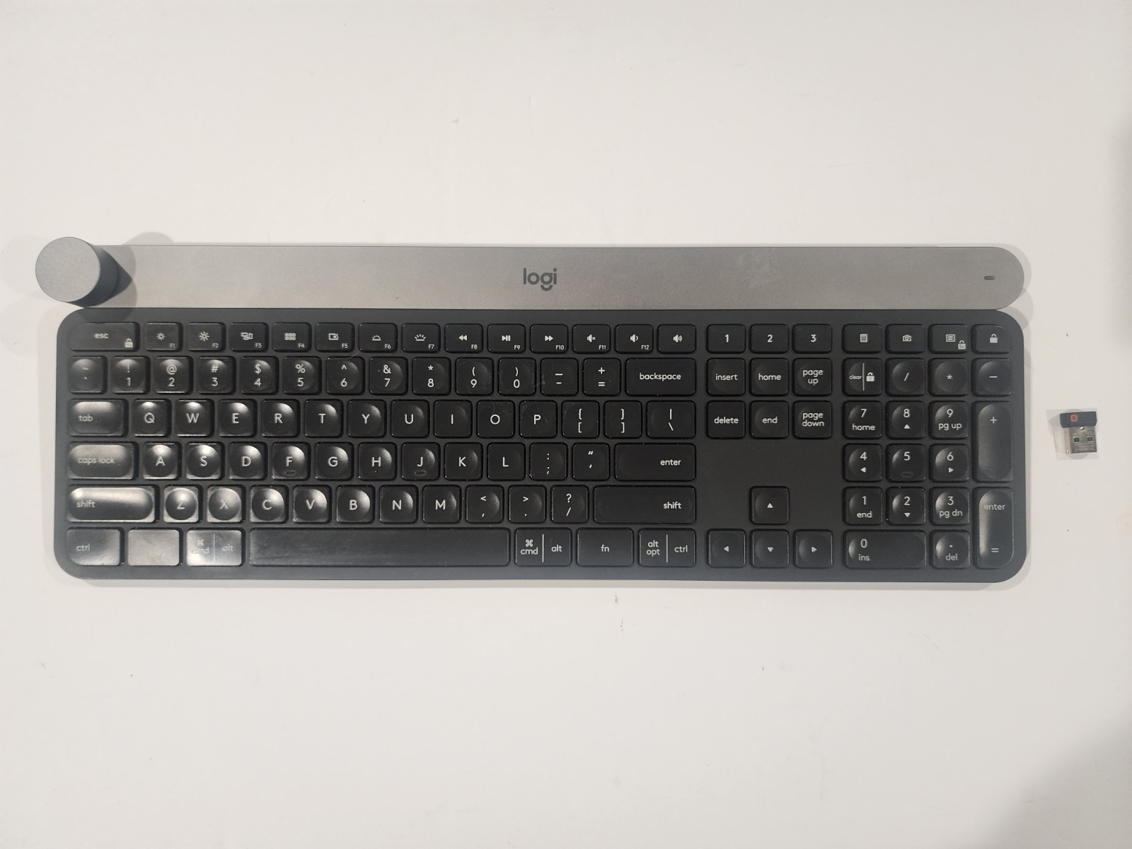 Logitech Craft Advanced Keyboard Y-R0064 Bluetooth Illuminating w/Dongle *Tested